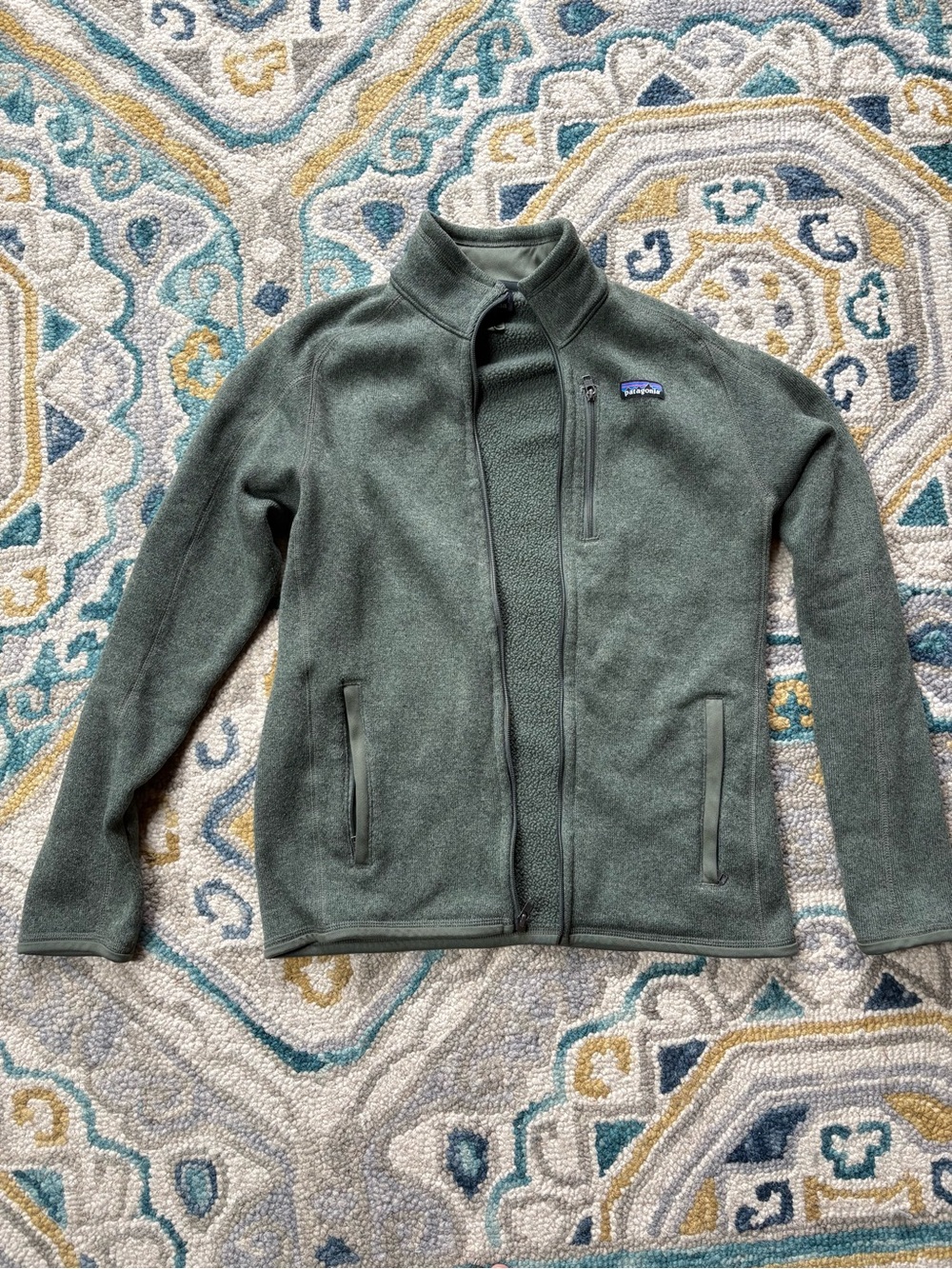 Patagonia Men’s Olive Green Lightweight Fleece Jacket